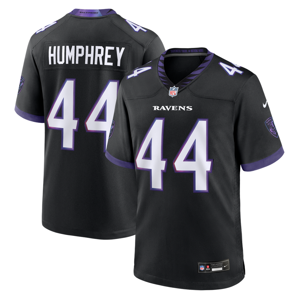 Baltimore Ravens Marlon Humphrey Black Alternate Game Jersey