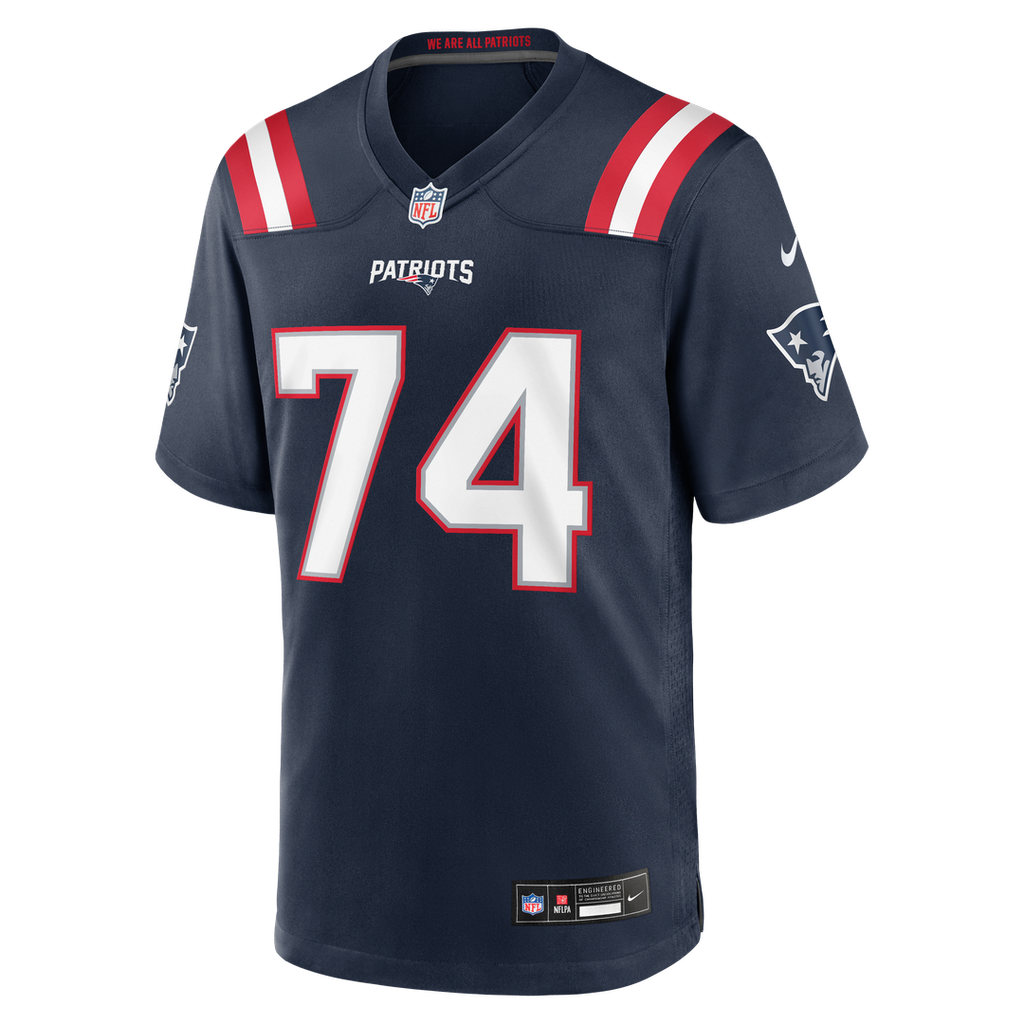 New England Patriots Caleb Lomu Navy Team Game Jersey