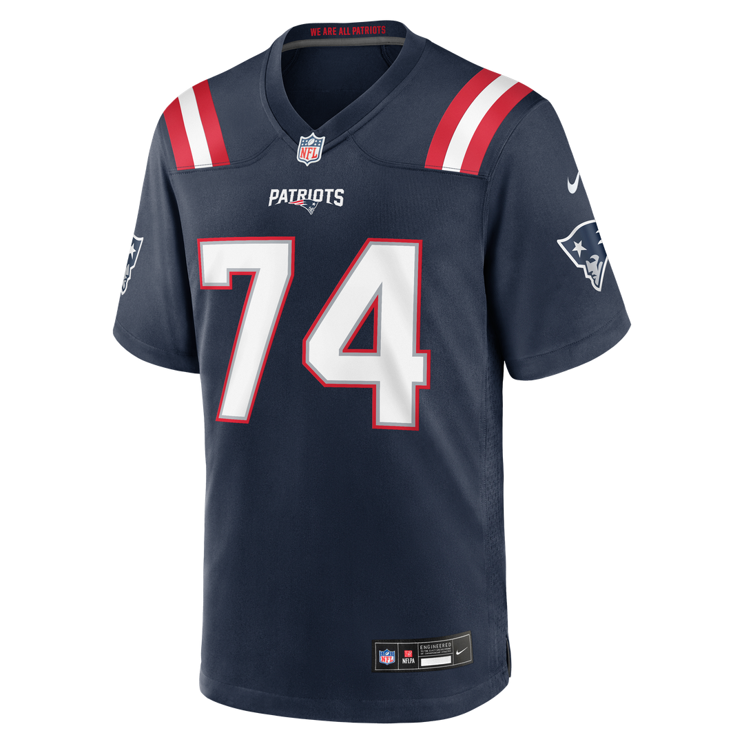 New England Patriots Caleb Lomu Navy Team Game Jersey