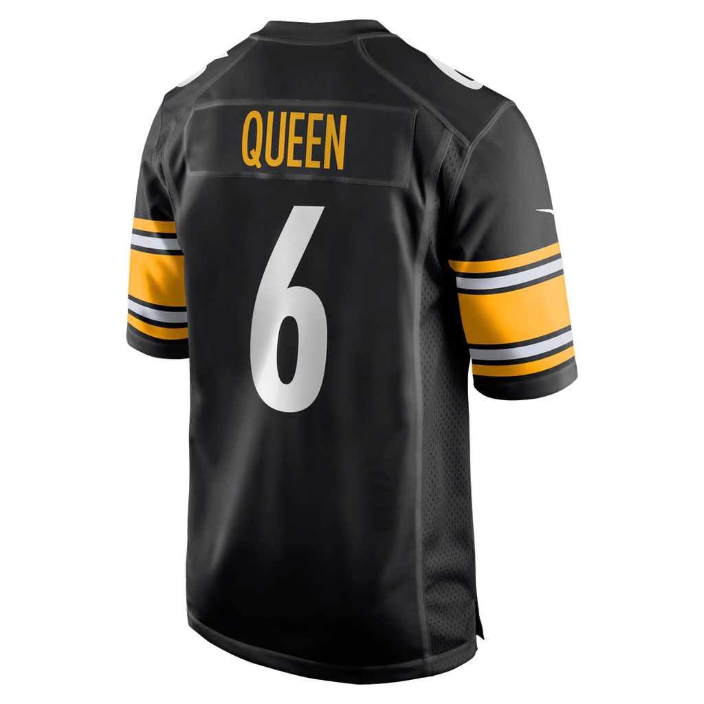 Pittsburgh Steelers Patrick Queen Black Game Player Jersey