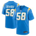 Los Angeles Chargers Tae Crowder Powder Blue Team Game Jersey