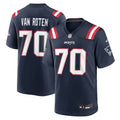 New England Patriots Greg Van Roten Navy Team Game Jersey