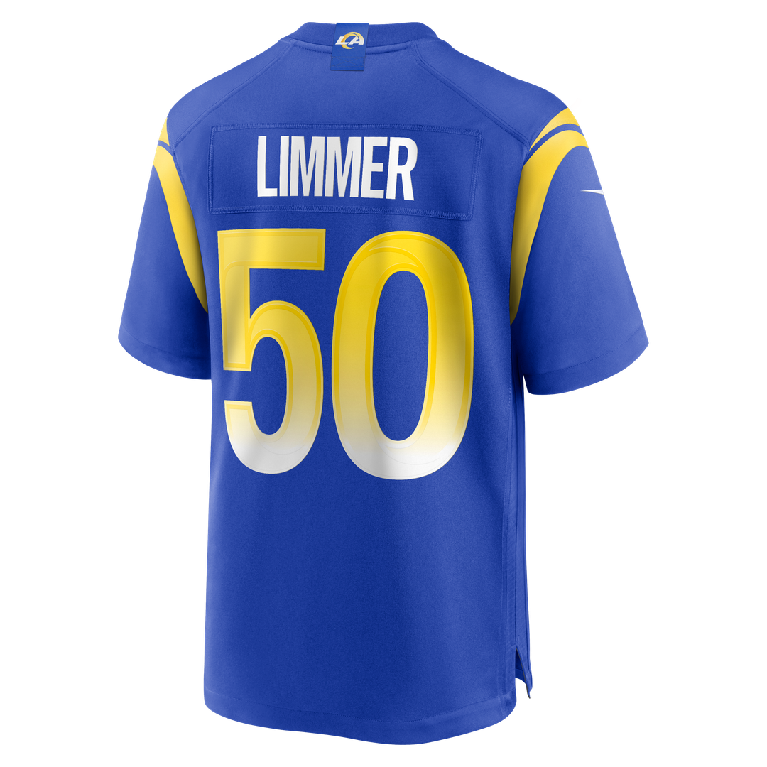 Los Angeles Rams Beaux Limmer Royal Team Game Jersey