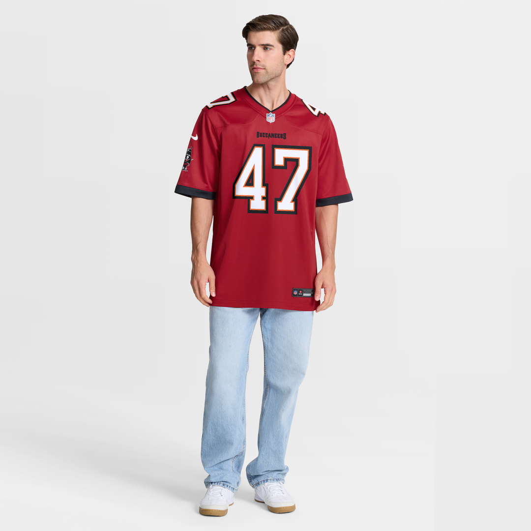 Tampa Bay Buccaneers John Lynch Red Game Retired Player Jersey