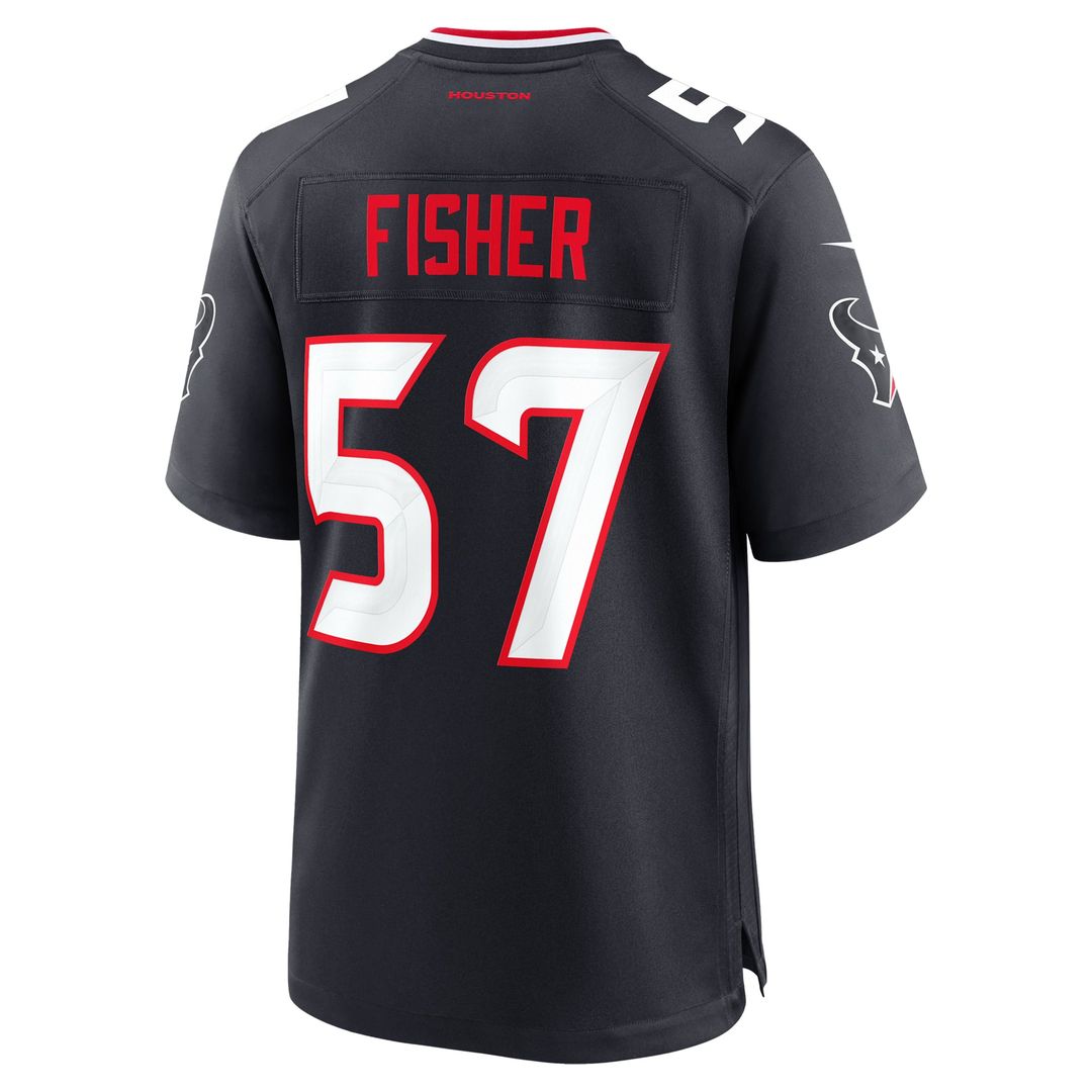 Houston Texans Blake Fisher Navy Team Game Jersey
