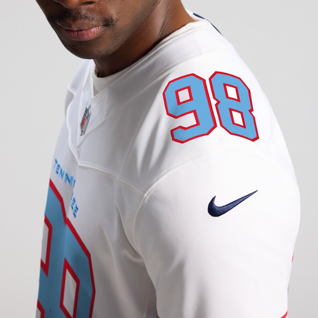 Tennessee Titans Jeffery Simmons White Vapor F.U.S.E. Stitched Limited Jersey