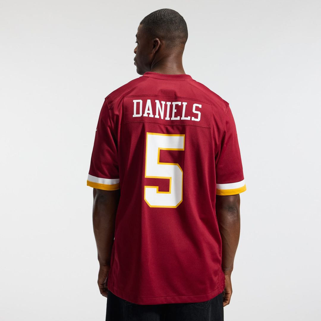 Washington Commanders Jayden Daniels White Game Super Bowl Era Jersey