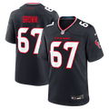 Houston Texans Evan Brown Navy Team Game Jersey