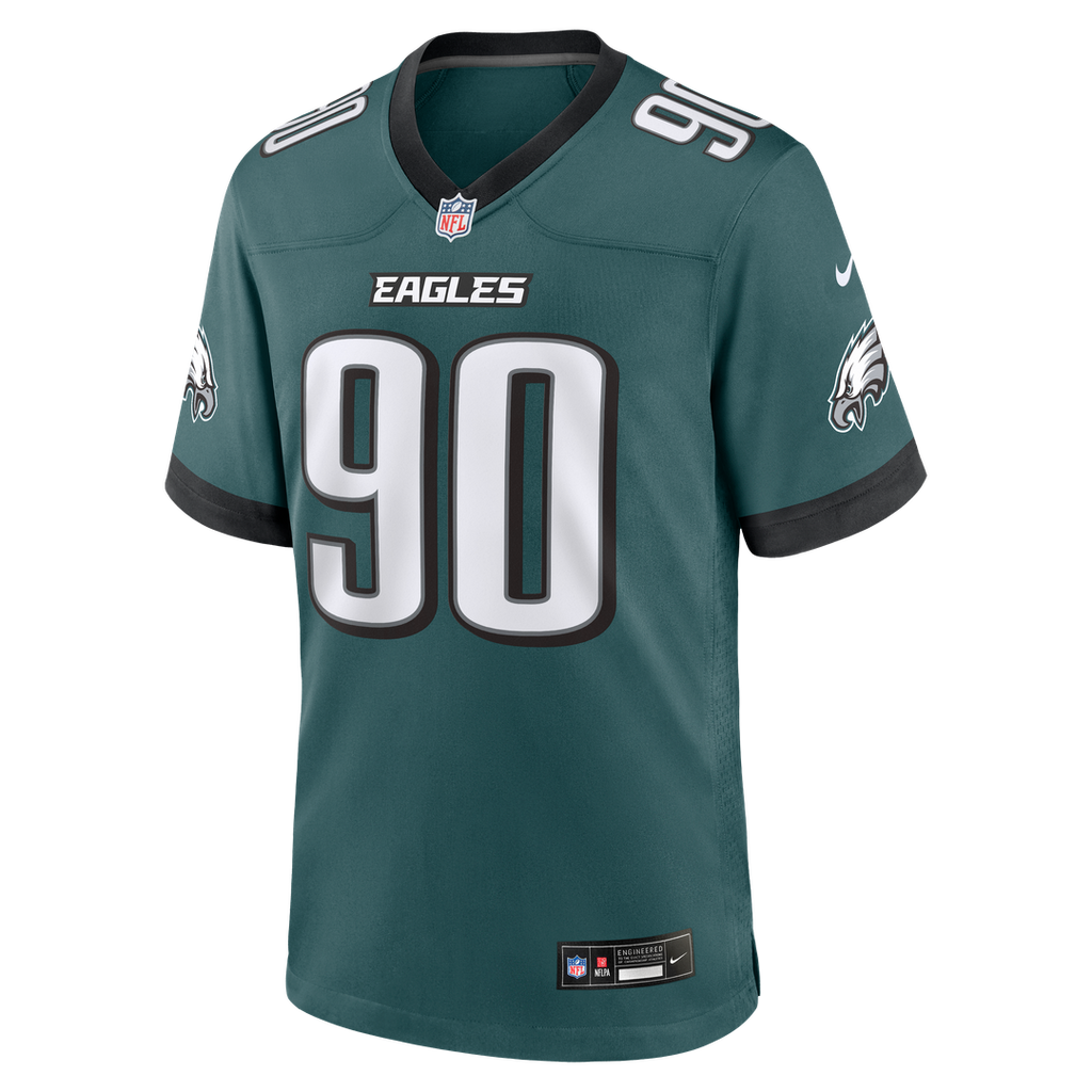Philadelphia Eagles Jordan Davis Kelly Green Alternate Game Jersey