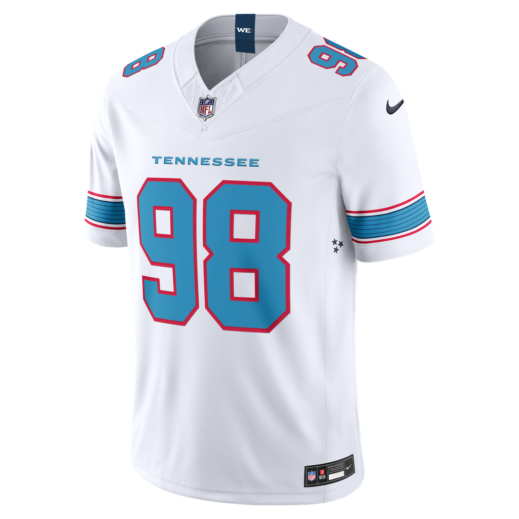 Tennessee Titans Jeffery Simmons White Vapor F.U.S.E. Stitched Limited Jersey