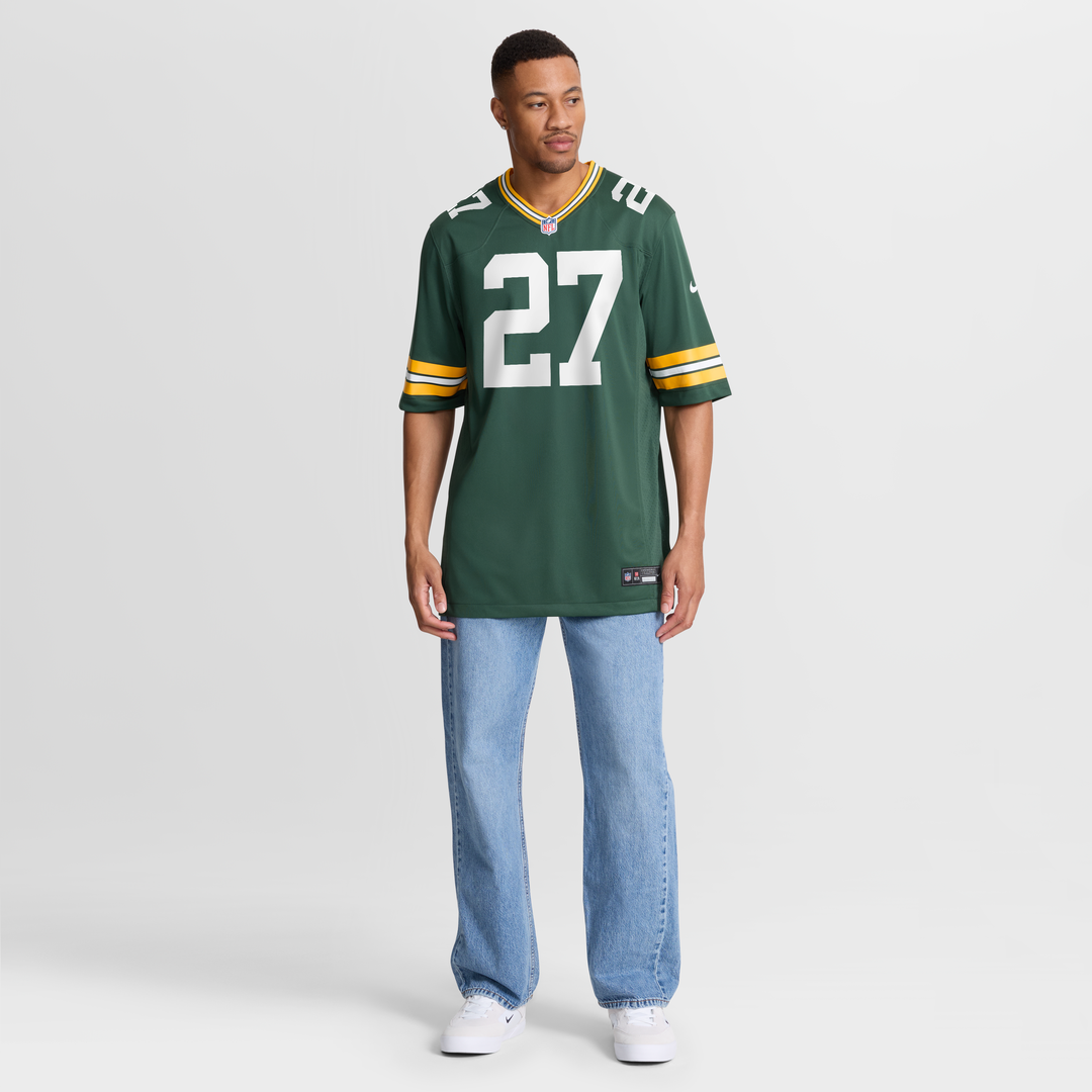 Green Bay Packers Kitan Oladapo Green Game Jersey