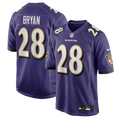 Baltimore Ravens Taven Bryan Purple Team Game Jersey
