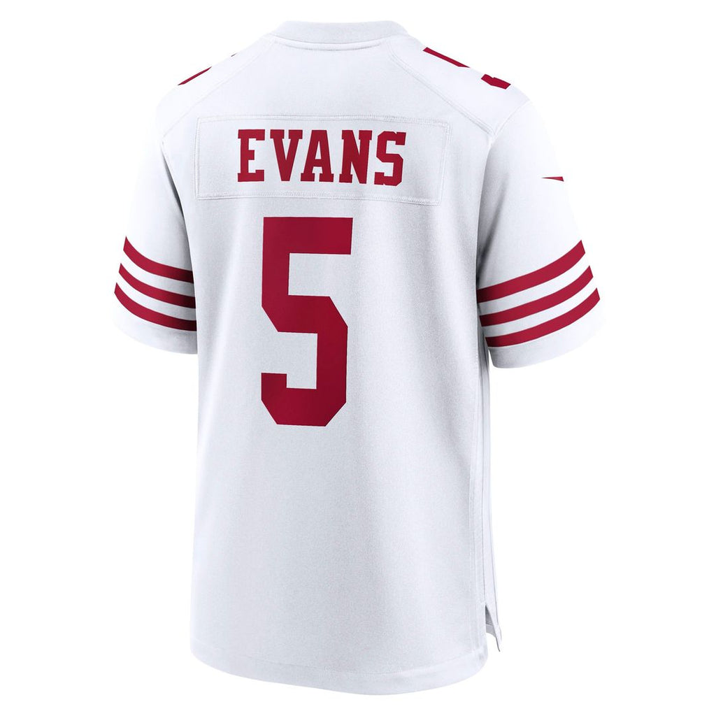 San Francisco 49ers Mike Evans Men's White Game Jersey