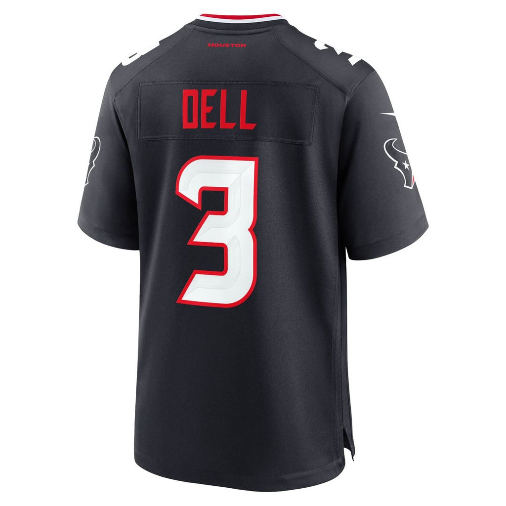 Houston Texans Tank Dell Navy Game Jersey