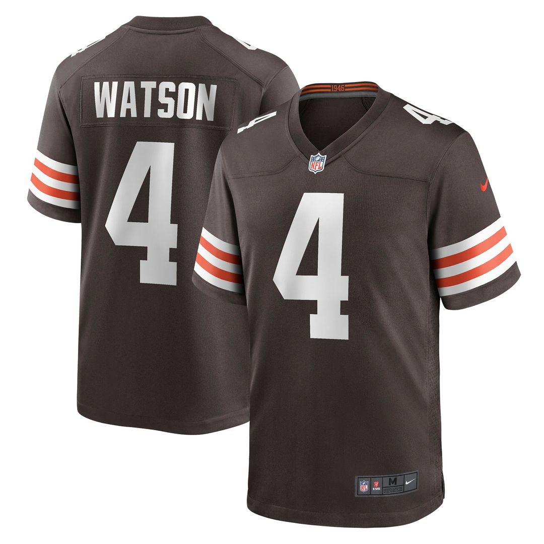 Cleveland Browns Deshaun Watson White Game Jersey