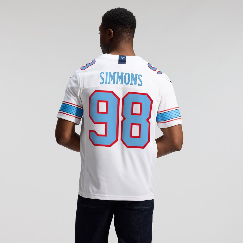 Tennessee Titans Jeffery Simmons White Vapor F.U.S.E. Stitched Limited Jersey
