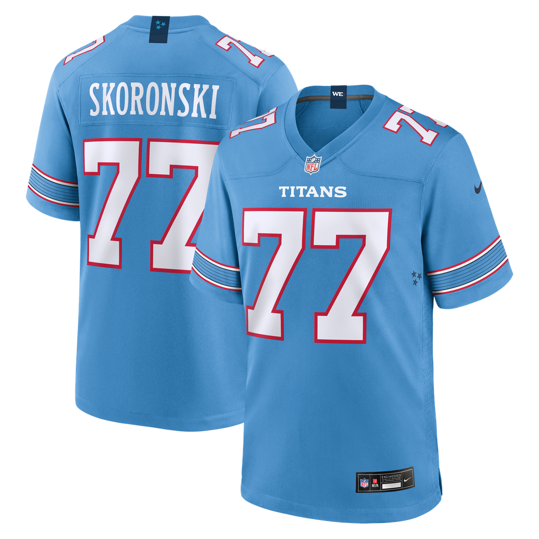 Tennessee Titans Peter Skoronski Light Blue Game Jersey