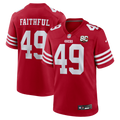 San Francisco 49ers The Faithful Scarlet 80th Anniversary Game Jersey