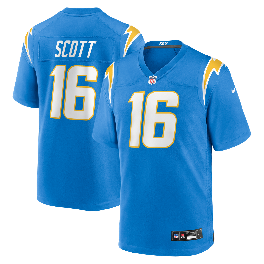 Los Angeles Chargers JK Scott Powder Blue Game Jersey