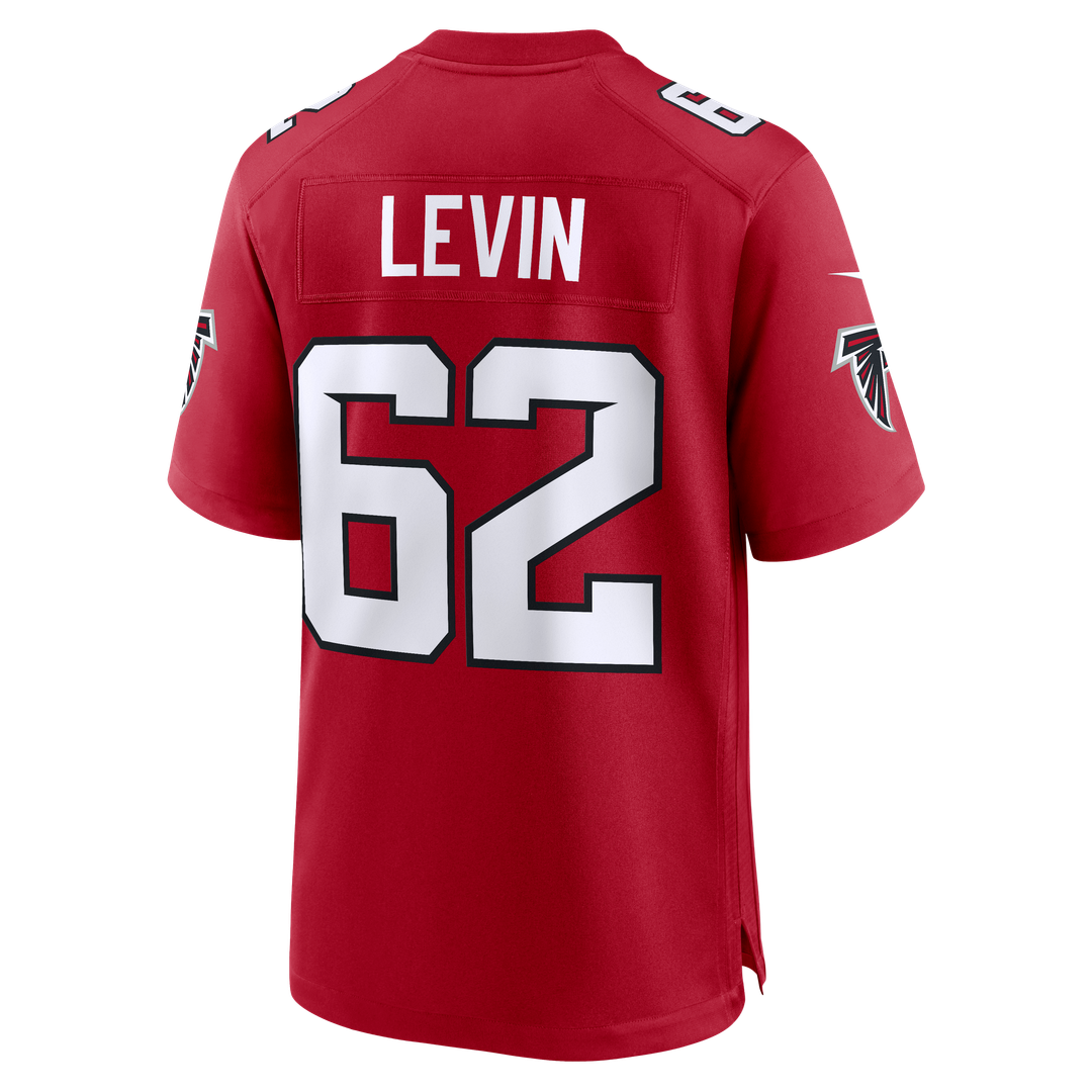 Atlanta Falcons Corey Levin Red Team Game Jersey