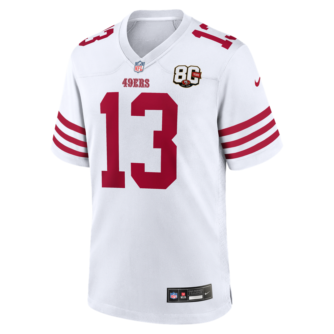 San Francisco 49ers Brock Purdy Scarlet 80th Anniversary Game Jersey