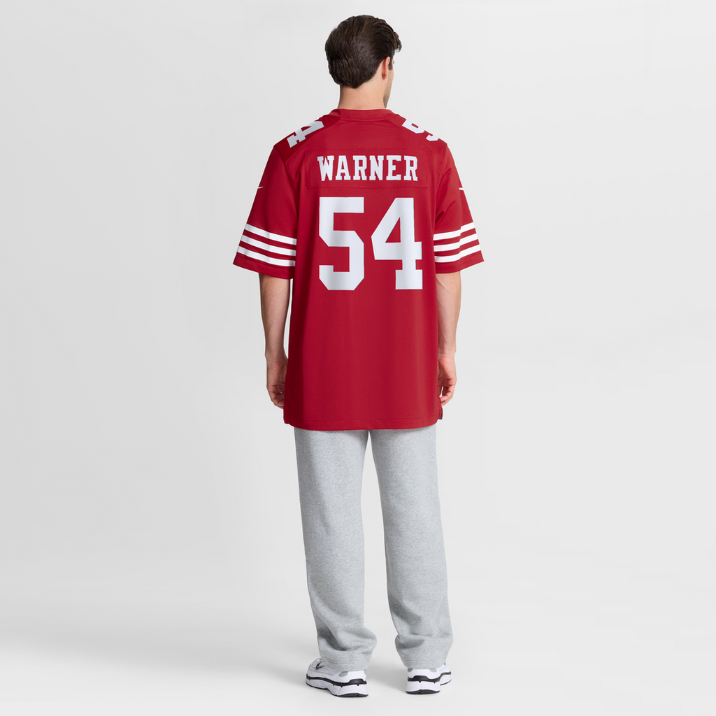San Francisco 49ers Fred Warner Scarlet Player Game Jersey