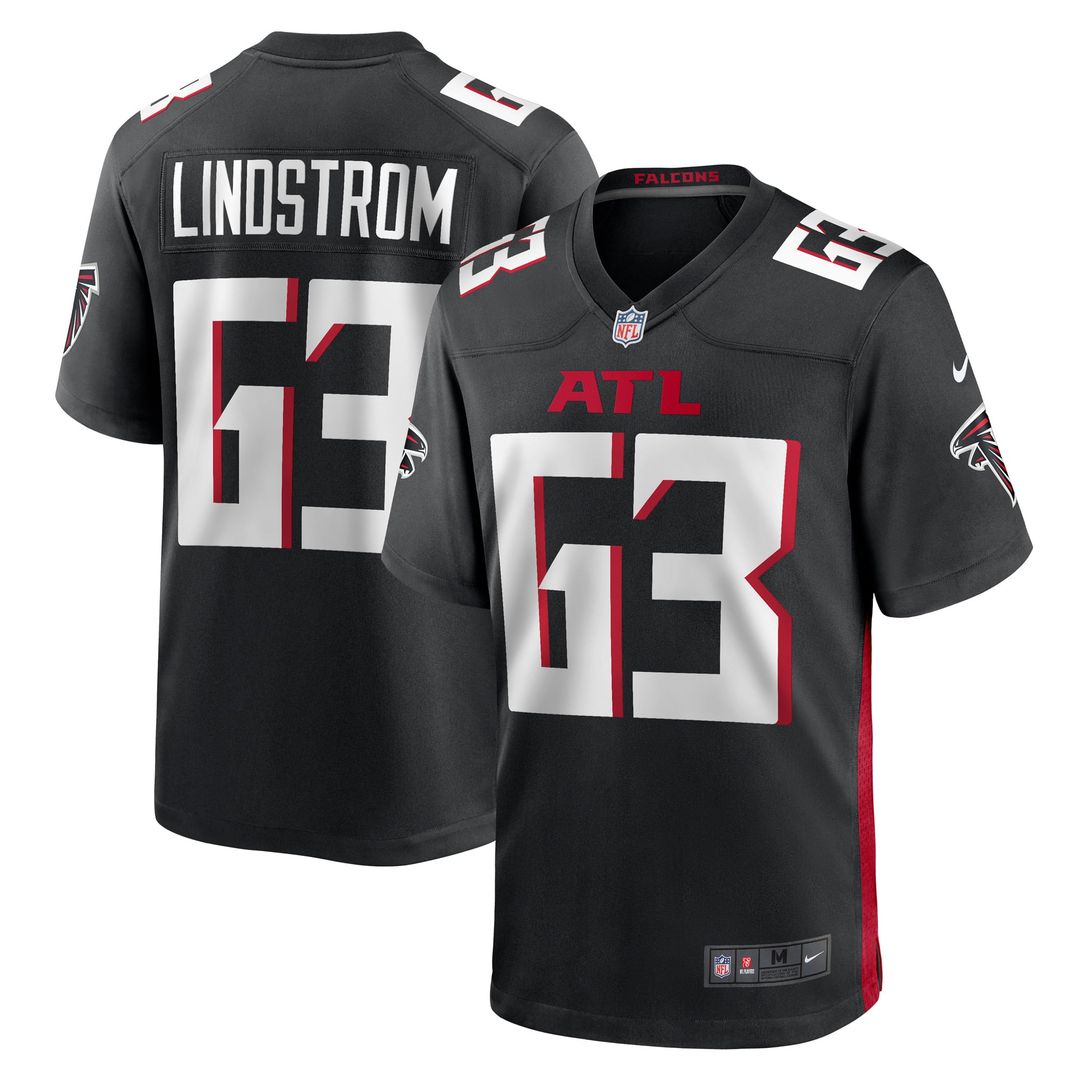 Atlanta Falcons Chris Lindstrom Black Team Game Jersey