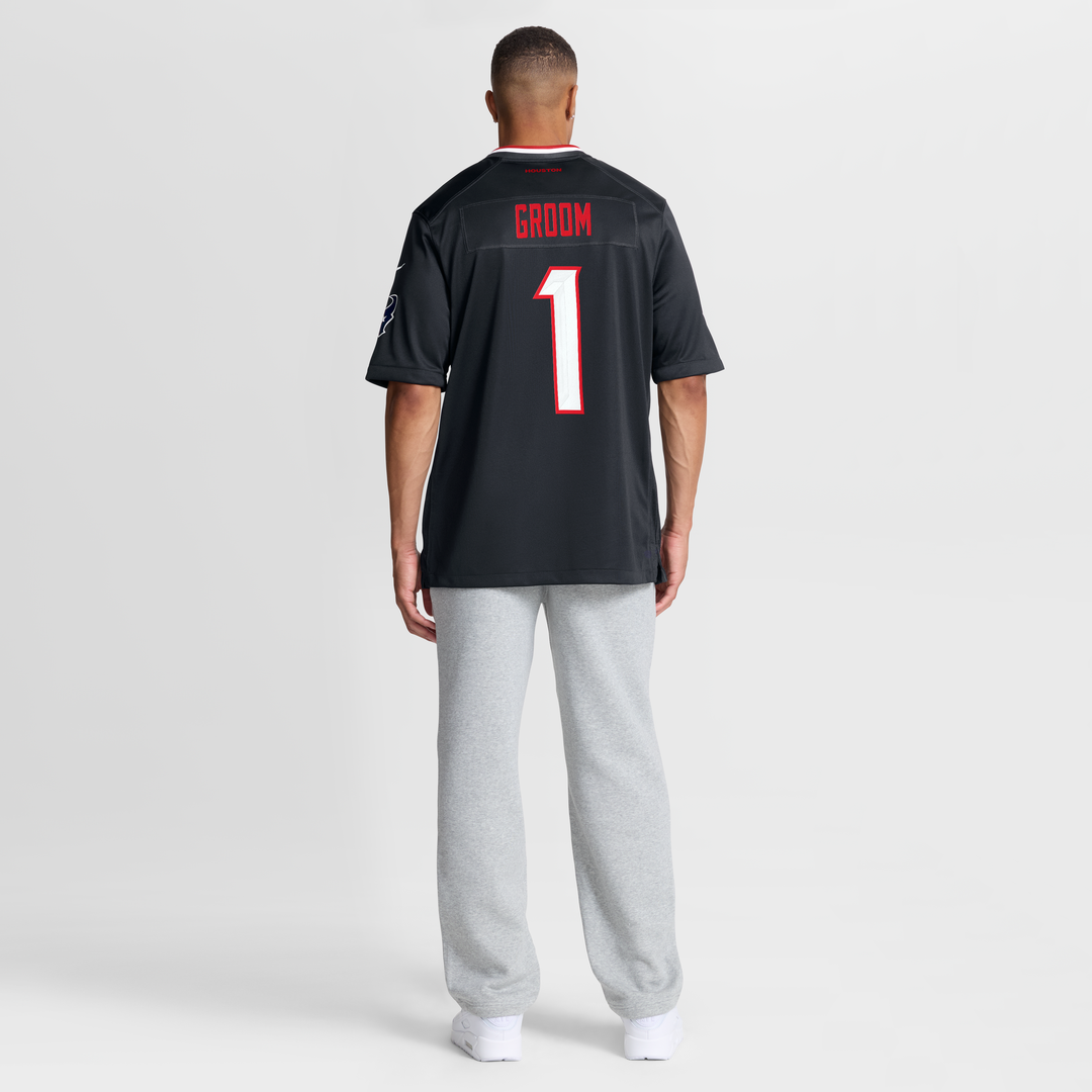 Houston Texans Number 1 Groom Navy Game Jersey