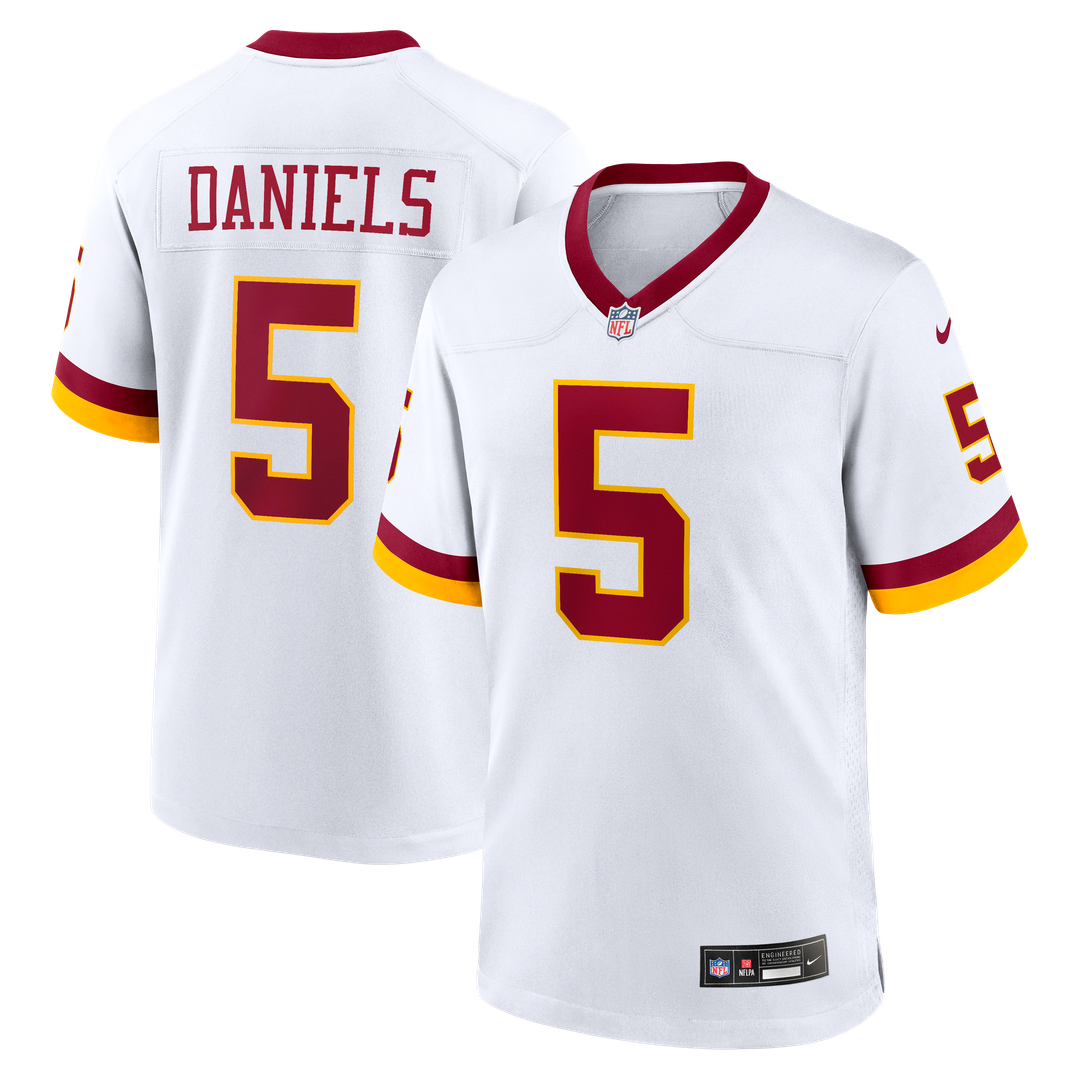 Washington Commanders Jayden Daniels White Game Super Bowl Era Jersey