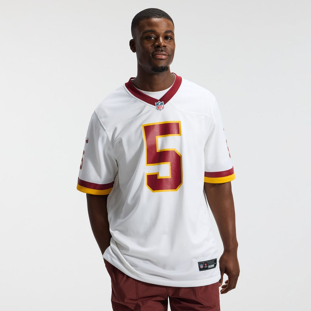 Washington Commanders Jayden Daniels White Game Super Bowl Era Jersey