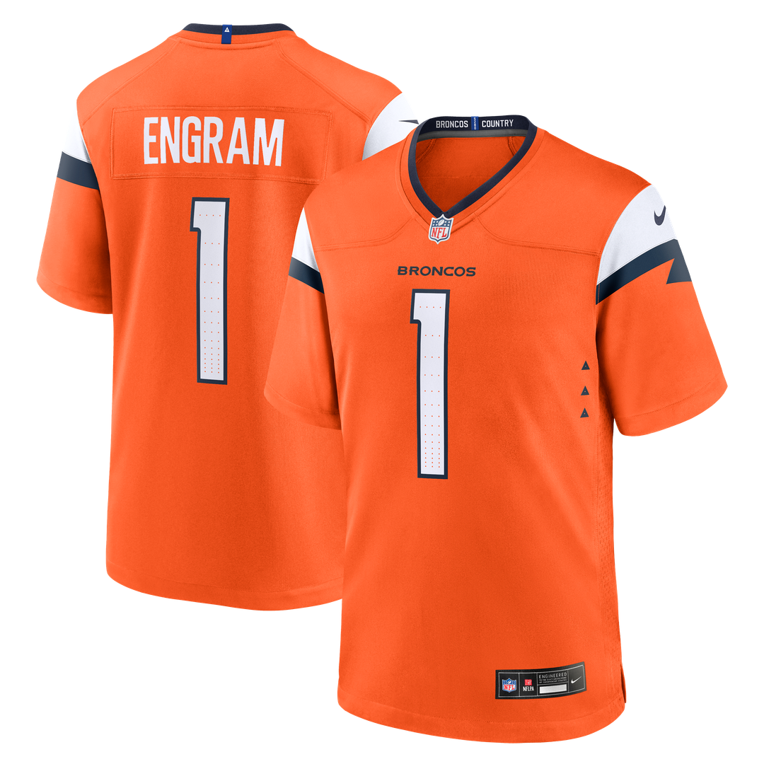 Denver Broncos Evan Engram Orange Team Game Jersey