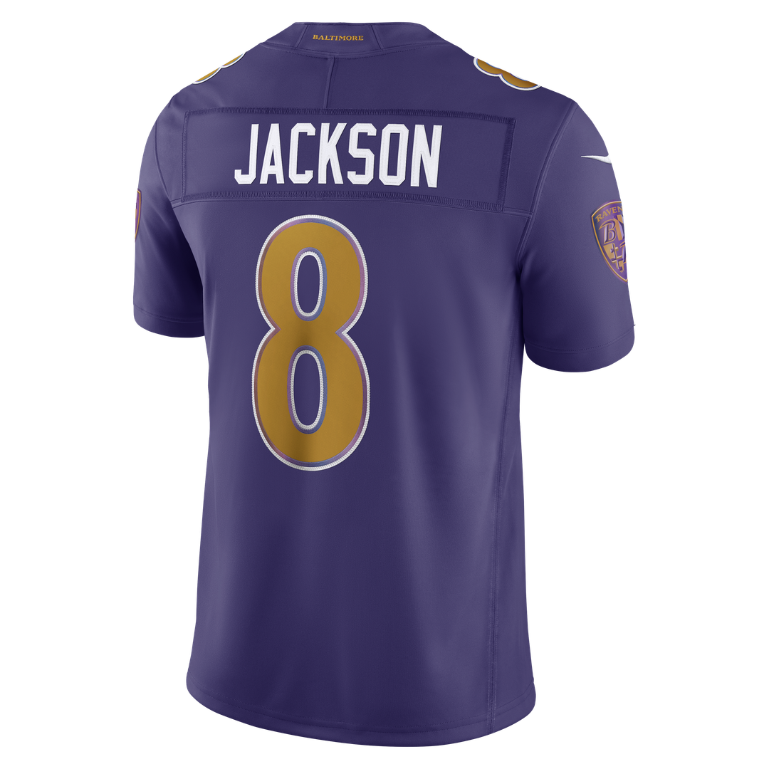 Baltimore Ravens Lamar Jackson Purple Alternate Vapor F.U.S.E. Stitched Limited Jersey
