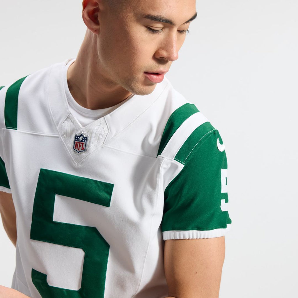 New York Jets Garrett Wilson White Classic Alternate Vapor F.U.S.E. Elite Jersey