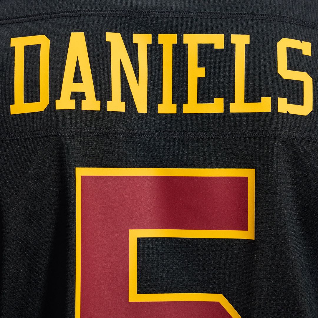Washington Commanders Jayden Daniels White Game Super Bowl Era Jersey