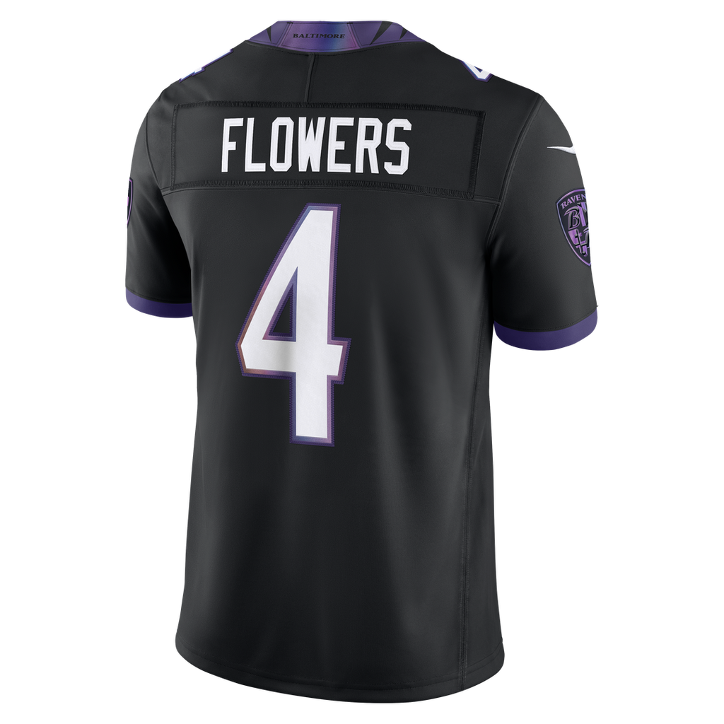 Baltimore Ravens Zay Flowers Purple Team Vapor F.U.S.E. Stitched Limited Jersey