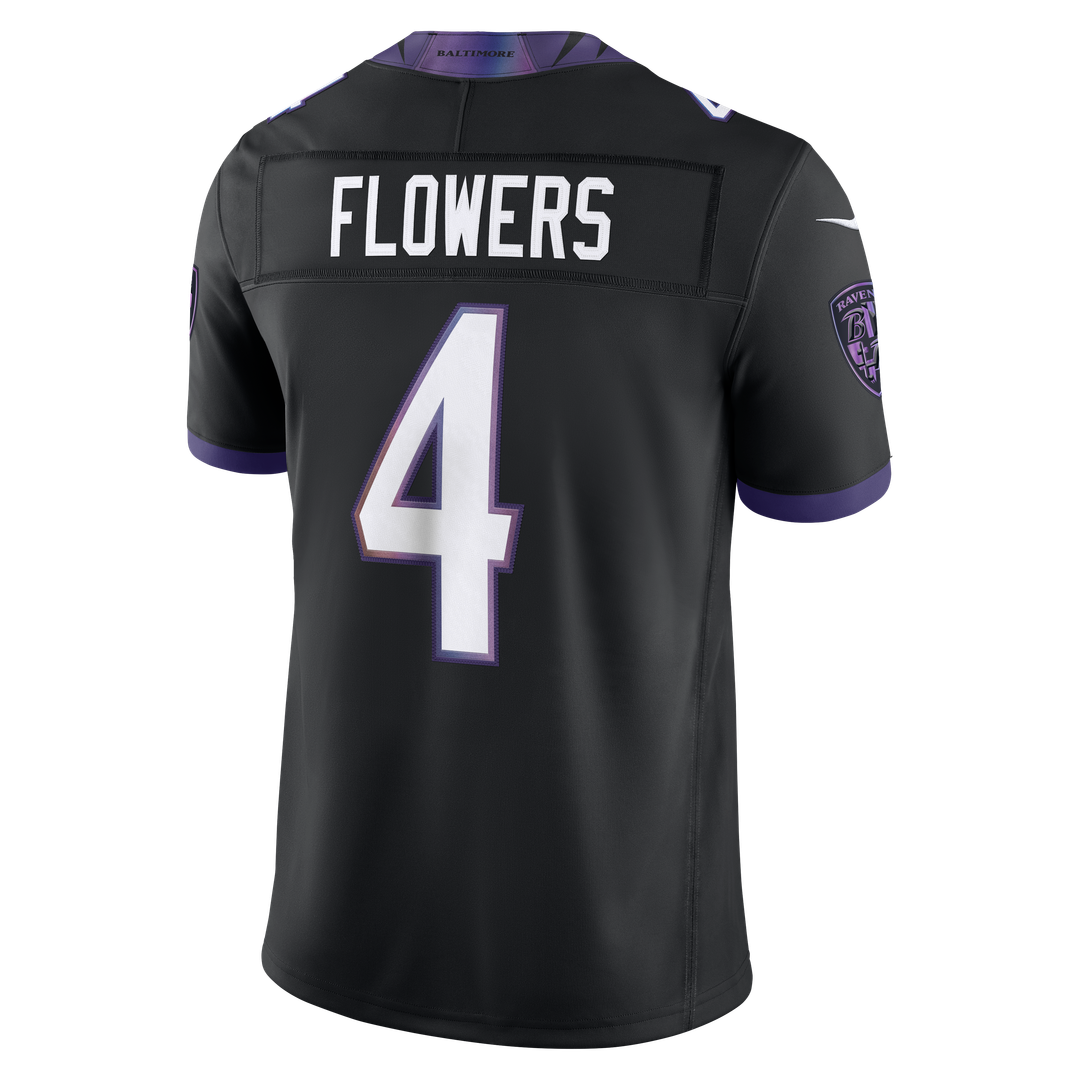 Baltimore Ravens Zay Flowers Purple Team Vapor F.U.S.E. Stitched Limited Jersey