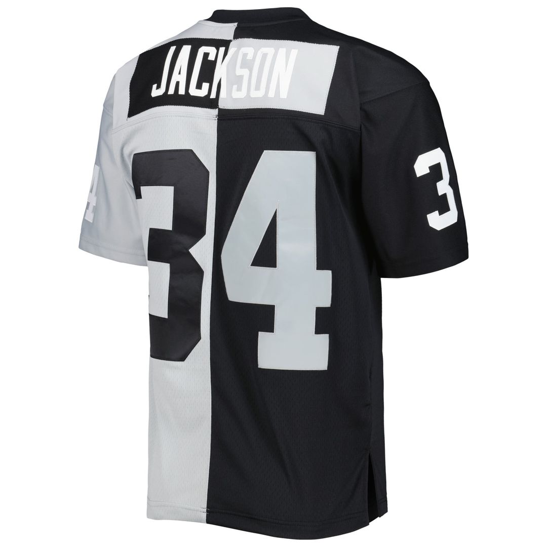 Las Vegas Raiders Bo Jackson Mitchell & Ness Black/Silver 1988 Split Legacy Replica Jersey