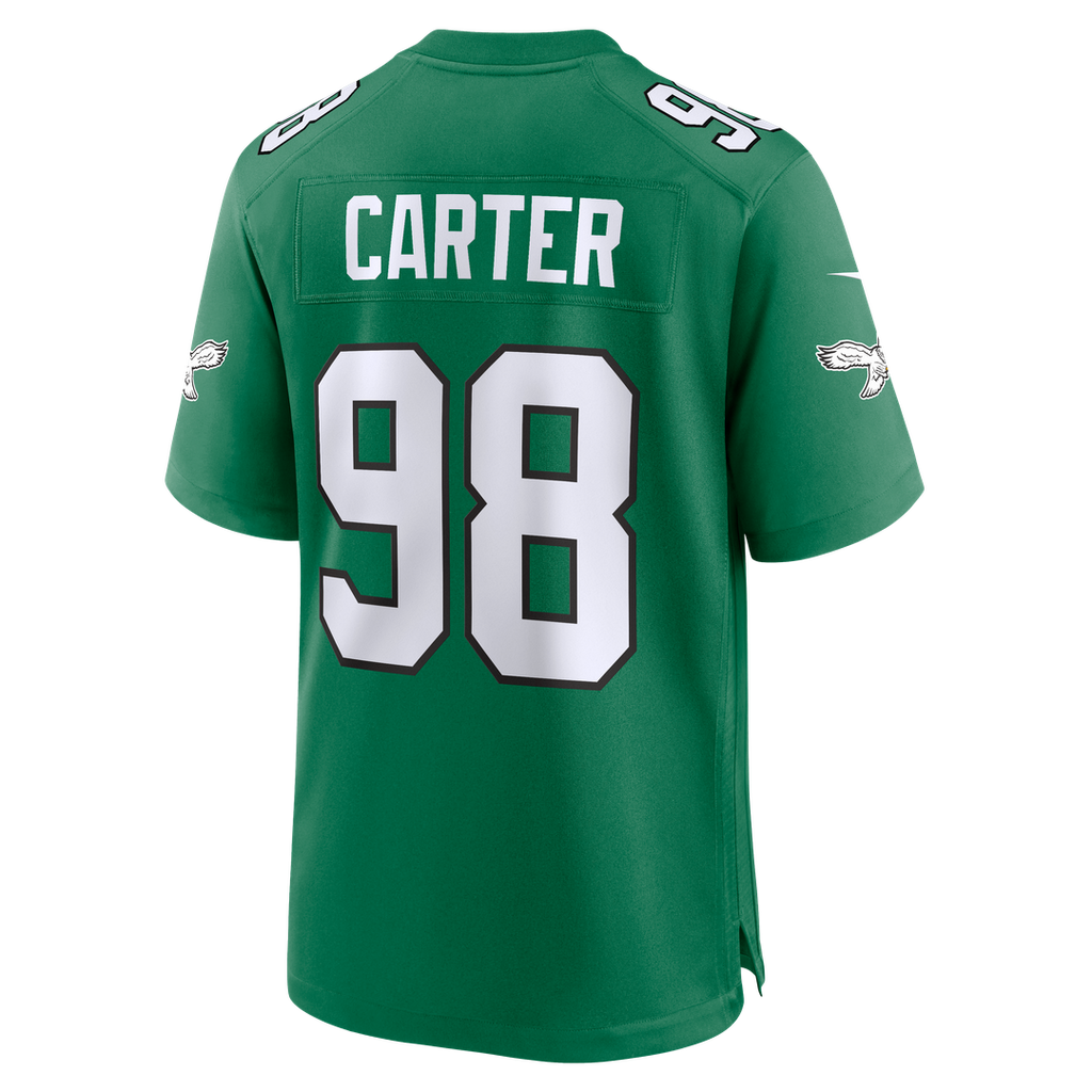 Philadelphia Eagles Jalen Carter Midnight Green Team Game Jersey