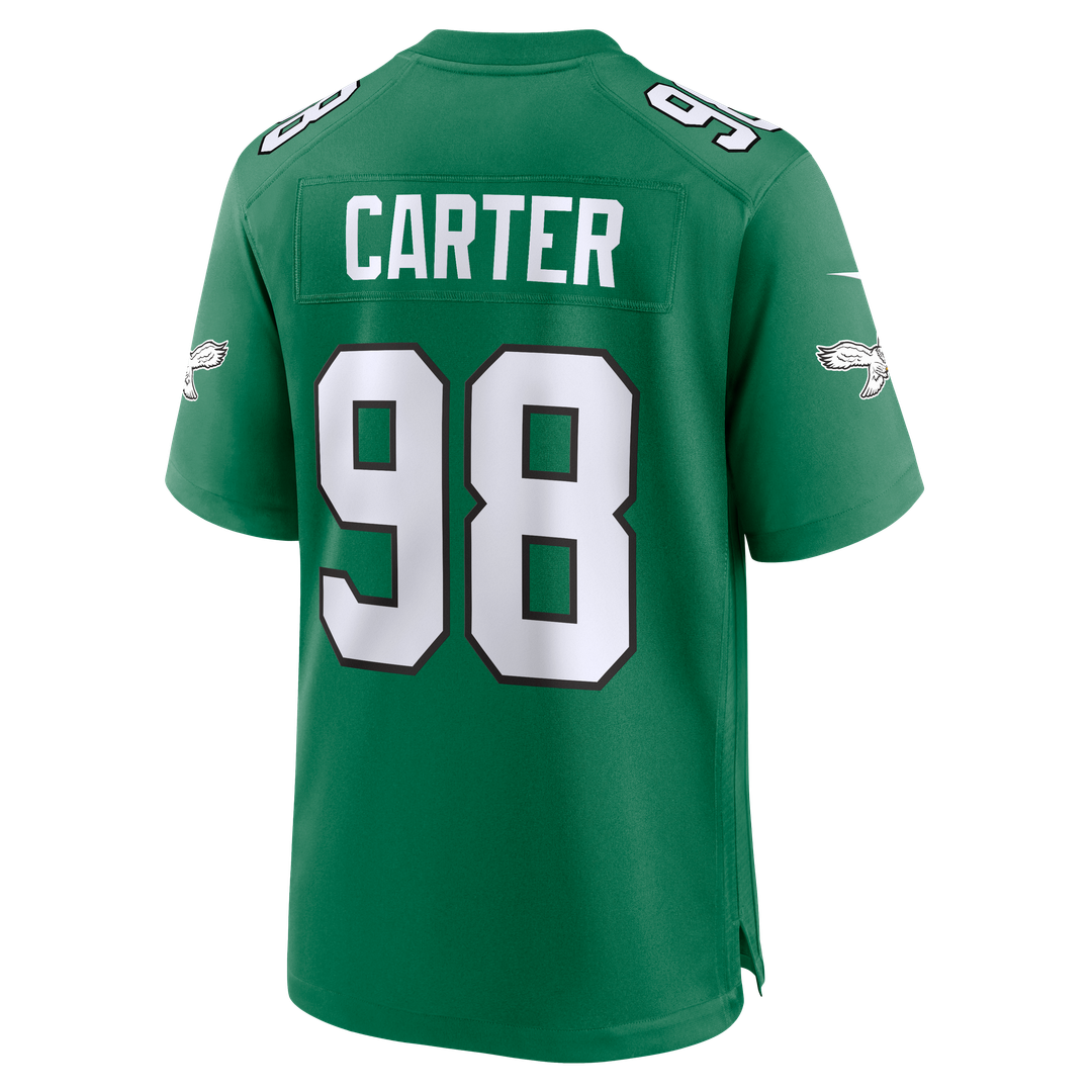Philadelphia Eagles Jalen Carter Midnight Green Team Game Jersey