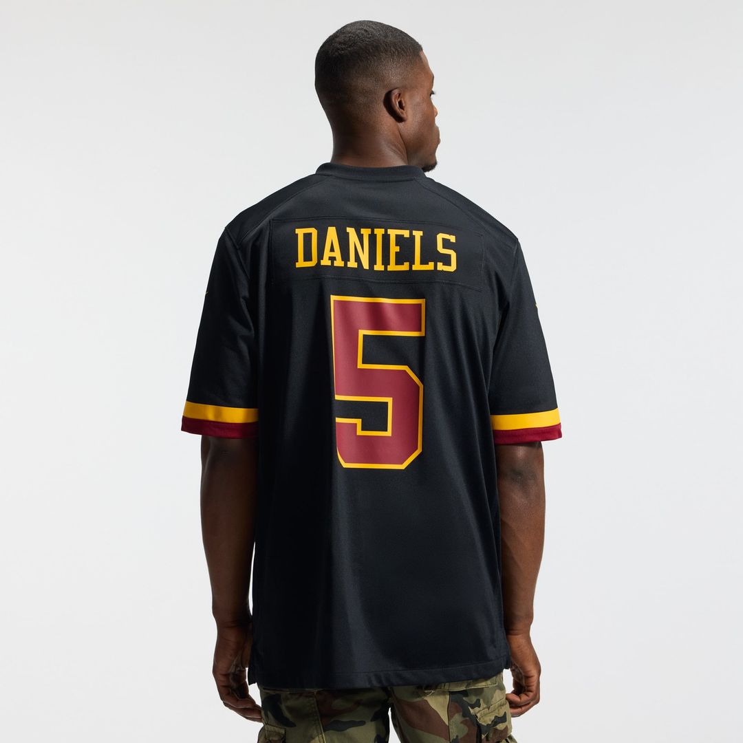 Washington Commanders Jayden Daniels White Game Super Bowl Era Jersey