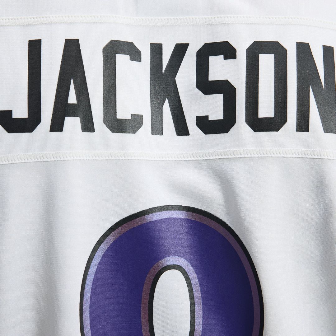 Baltimore Ravens Lamar Jackson White Game Jersey
