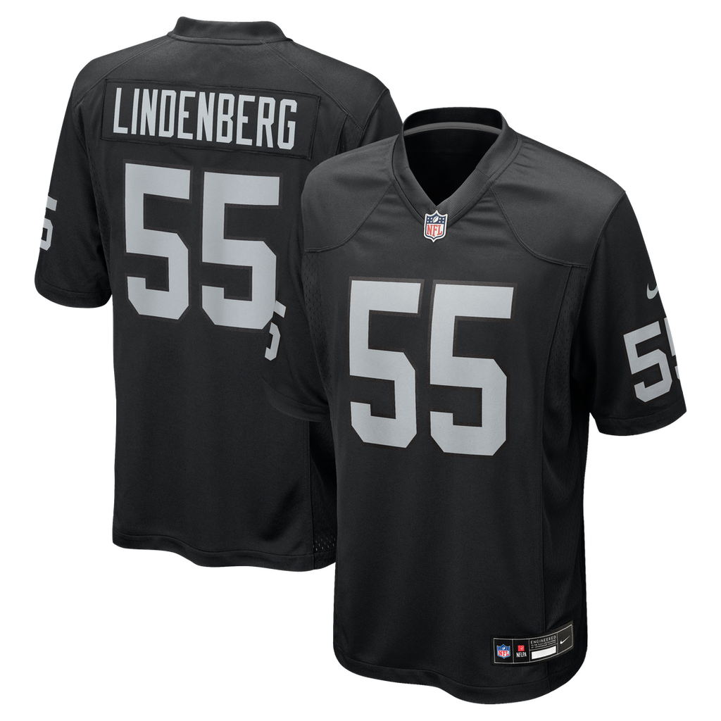 Las Vegas Raiders Cody Lindenberg Black Team Game Jersey