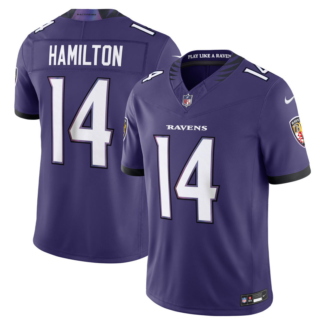 Baltimore Ravens Kyle Hamilton Purple Team Vapor F.U.S.E. Stitched Limited Jersey