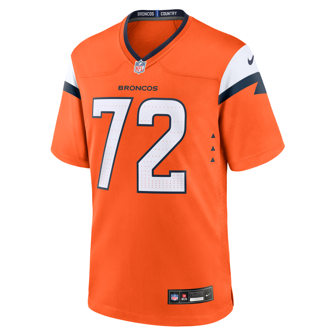 Denver Broncos Garett Bolles Orange Team Game Jersey