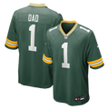Green Bay Packers Number 1 Dad Green Game Jersey
