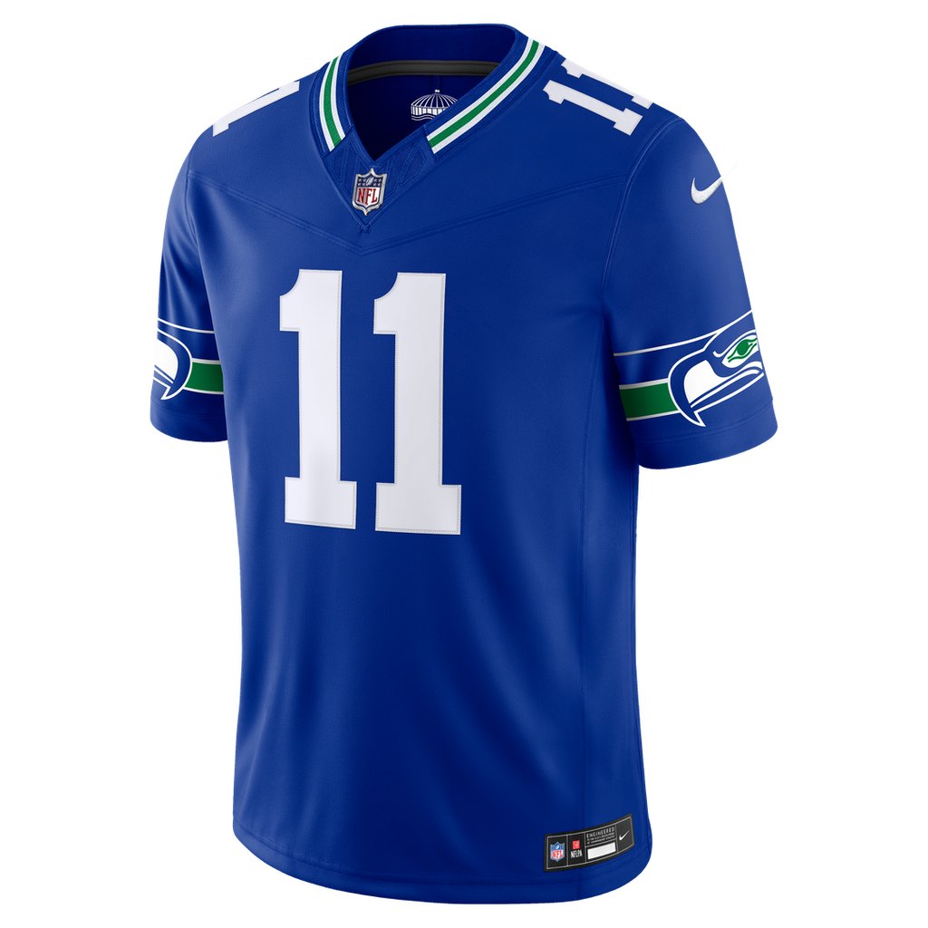Seattle Seahawks Jaxon Smith-Njigba College Navy Team Vapor F.U.S.E. Stitched Limited Jersey