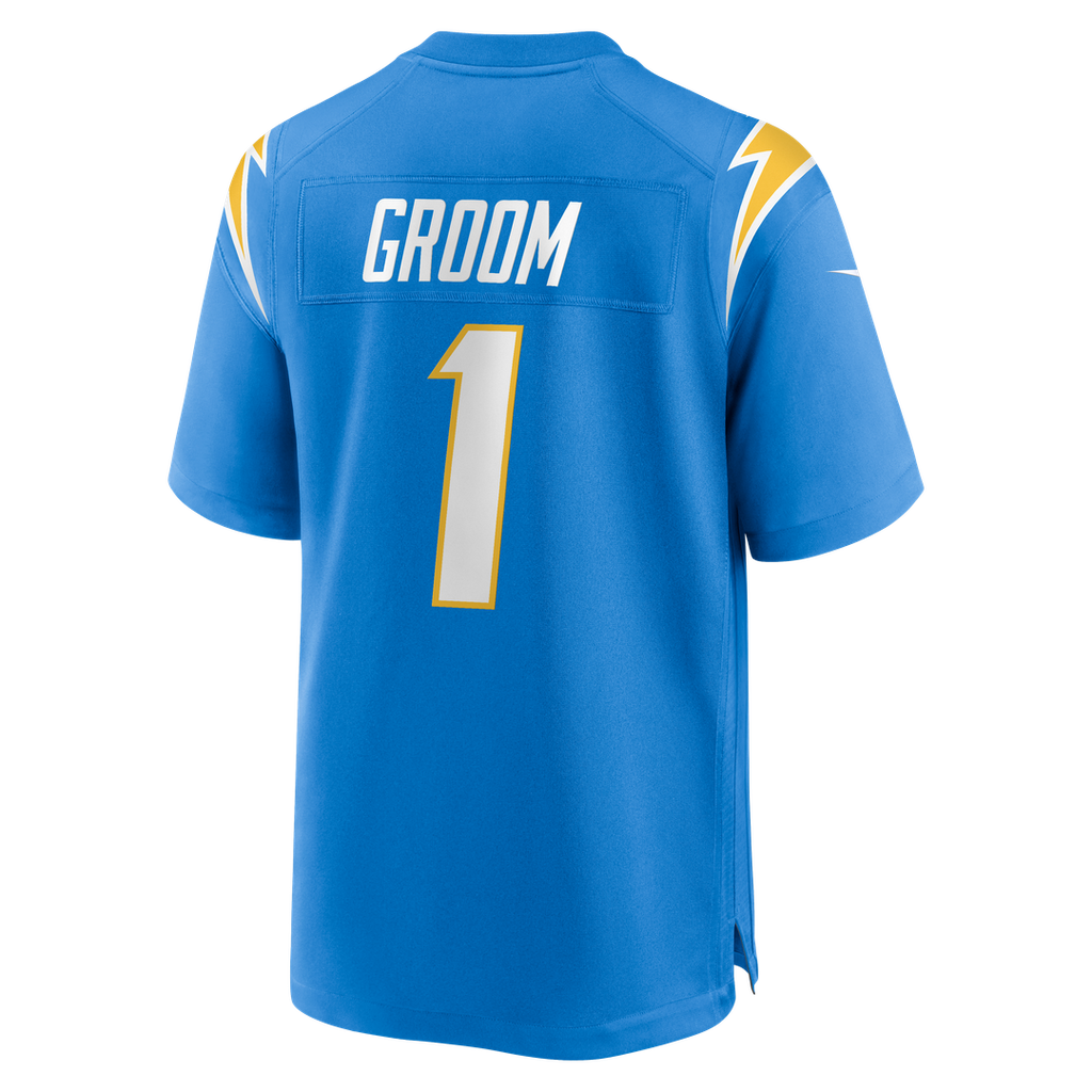 Los Angeles Chargers Number 1 Groom Powder Blue Game Jersey