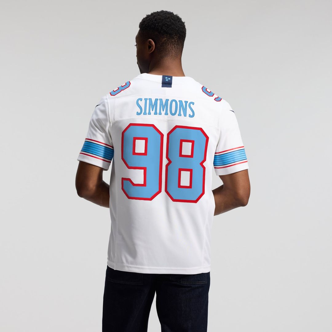 Tennessee Titans Jeffery Simmons White Vapor F.U.S.E. Stitched Limited Jersey