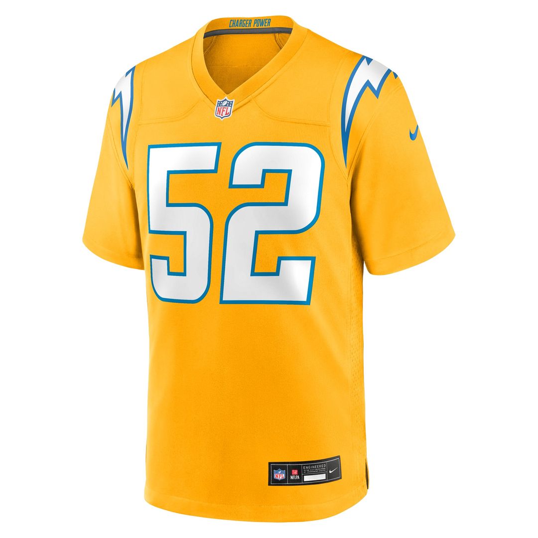 Los Angeles Chargers Khalil Mack Navy Alternate Super Chargers Game Player Jersey