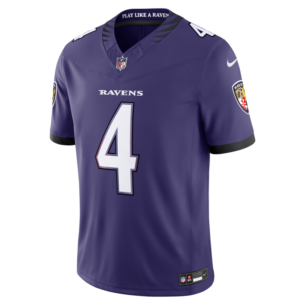 Baltimore Ravens Zay Flowers Purple Team Vapor F.U.S.E. Stitched Limited Jersey
